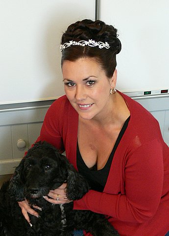 TnNadine met hond ,uitvergroot
